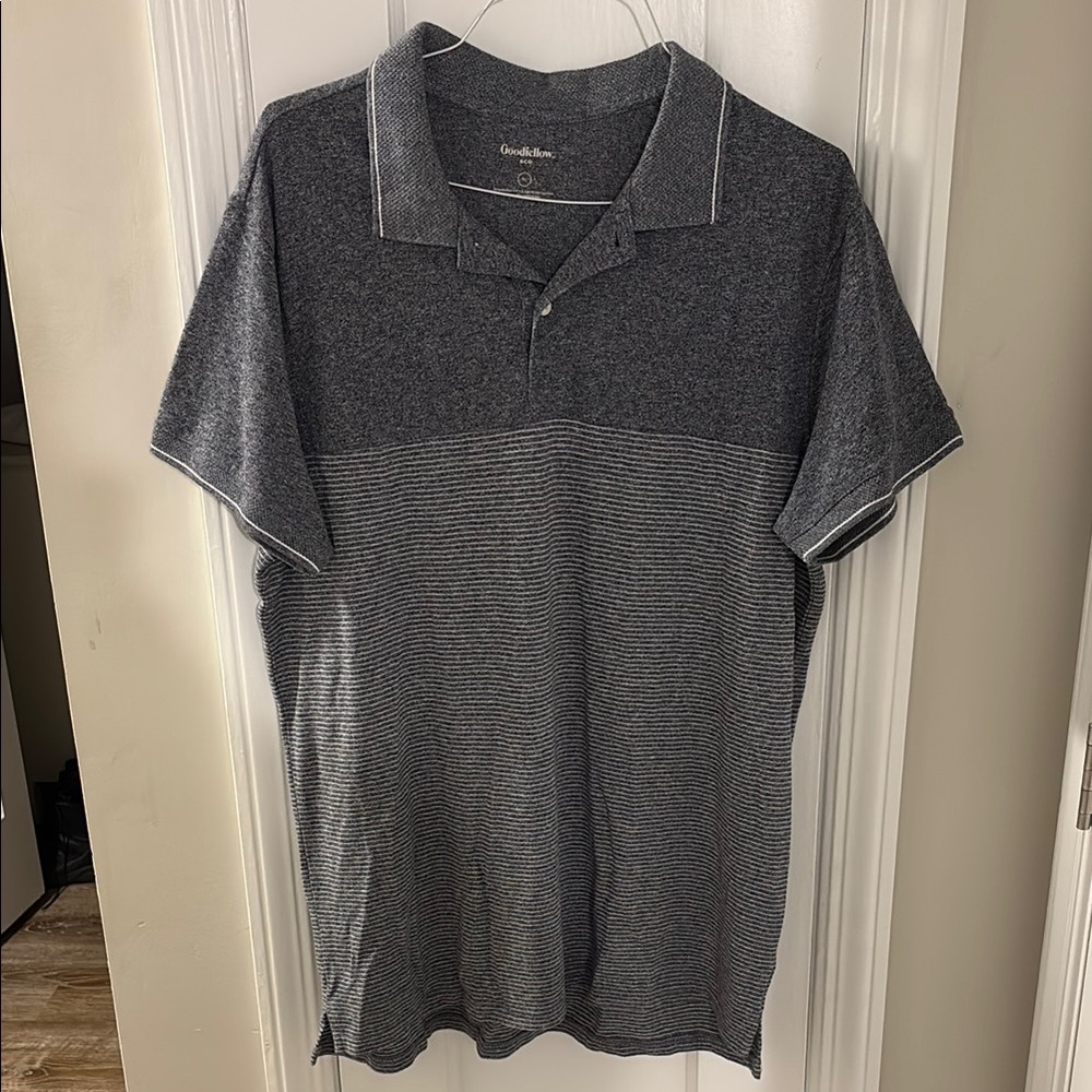 Goodfellow & Co Gray Polo Shirt with Classic Collar